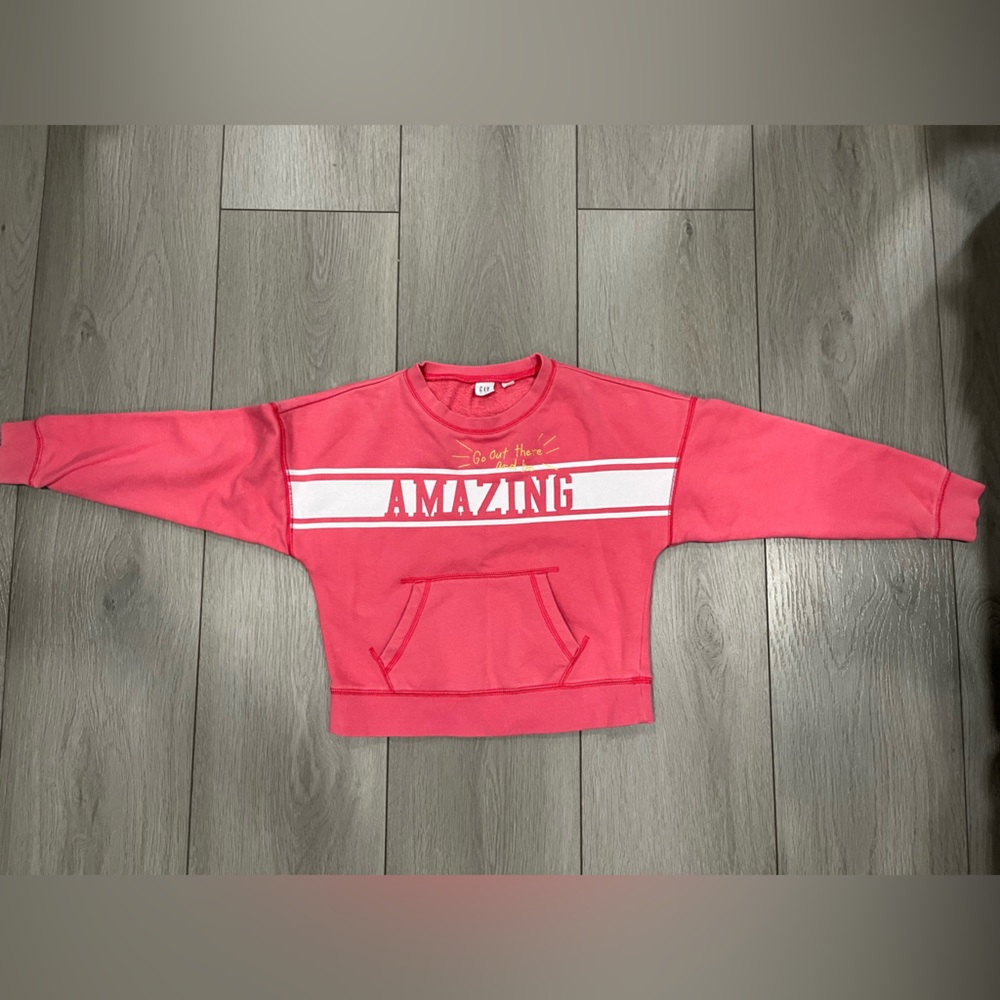 GAP Kids Go Out There & Be AMAZING Pullover Sweatshirt Sweater
